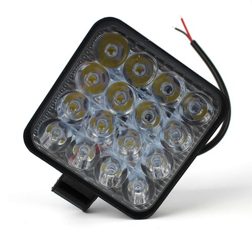 Светодиодная фара LED (ЛЕД) квадратная 48W 6000K (16 диодов) (8.5см х 8.5см х 1.5см) Mini | VTR