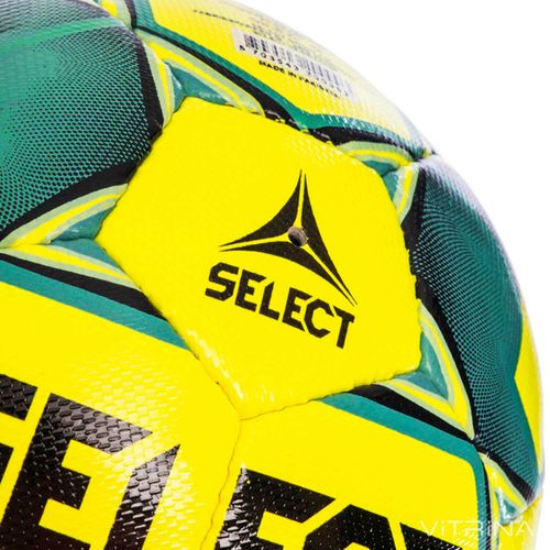 Футбольний м'яч професійний №5 Select Team FIFA YG (FPUS 1300, жовтий-бірюзовий)