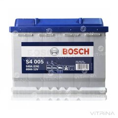 Аккумулятор BOSCH 60Ah-12v S4005 (242x175x190) со стандартными клеммами | R,EN540 (Европа)