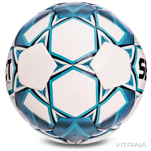 Футбольный мяч профессиональный №5 Select Team IMS W (FPUS 1300, белый-голубой)