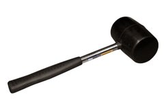 Киянка Mastertool - 450 г х 60 мм, черная резина, ручка металл | 02-1302