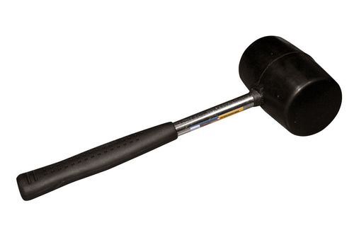 Киянка Mastertool - 450 г х 60 мм, чорна гума, ручка метал | 02-1302