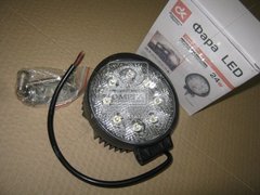 Фара LED круглая 24W, 8 ламп, 110*128мм, узкий луч | Дорожная карта