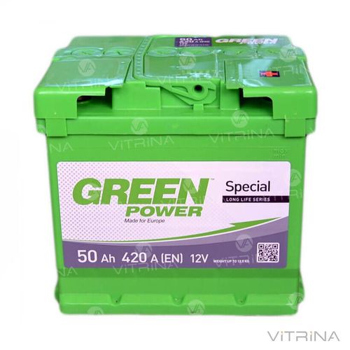 Акумулятор Green Power 50 А.З.Г. зі стандартними клемами | L, EN420 (Азія)