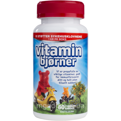 Дитячі вітаміни (мишка) Vitamin Bjørner виробництва Норвегія
