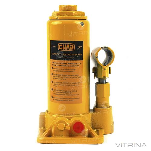 Домкрат гидравлический бутылочный - 3т 180-350 мм | СИЛА (Украина) 271003