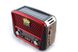 Радио портативная колонка MP3 USB Golon с солнечной панелью Golon RX-455S Solar Wooden-Red