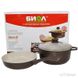Набір посуду антипригарний Биол - сковорода 260 мм + каструля 5 л мокко | M26PC