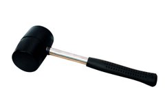Киянка Mastertool - 900 г х 80 мм, черная резина, ручка металл | 02-1304