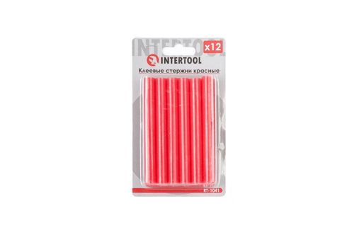 Клейові стрижні Intertool - 11,2 x 100 мм, червоні (12 шт.) | RT-1041