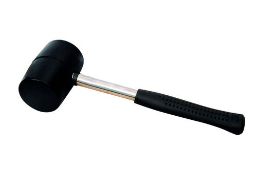 Киянка Mastertool - 900 г х 80 мм, чорна гума, ручка метал | 02-1304