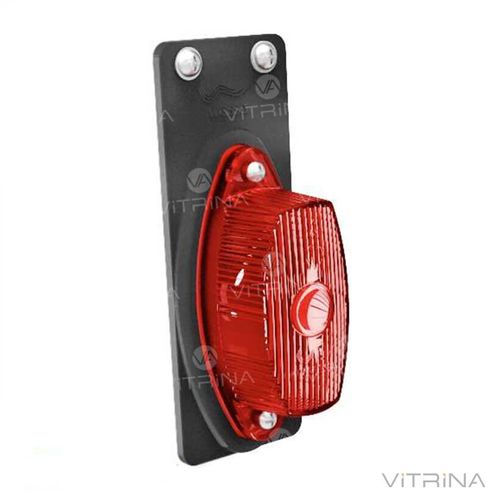 Задний габаритный фонарь на резиновой пластине красный без лампы | Ф-419 VTR