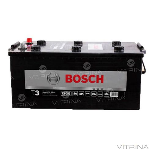 Аккумулятор BOSCH 220Ah-12v T3081 (518x276x242) с боковыми клеммами | L, EN1150 (Европа)