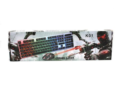 Комплект дротова клавіатура LED і оптична миша UKC M-416 5559