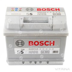 Аккумулятор BOSCH 63Ah-12v S5005 (242x175x190) со стандартными клеммами | R,EN610 (Европа)