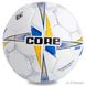 Футбольный мяч №5 Composite Leather CORE PROF CR-001 ( 4 слоя, сшит вручную, белый-синий-желтый)