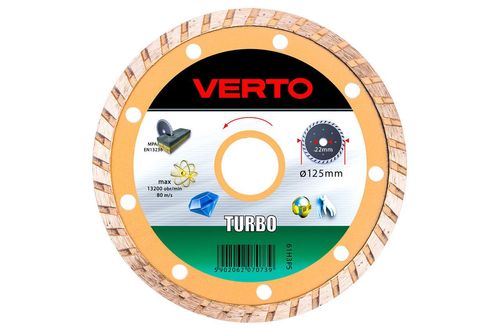 Алмазний диск 125 мм турбо Verto | 61H3P5