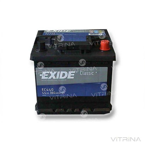Акумулятор EXIDE CLASSIC 44Ah-12v EC440 (207х175х190) | R, EN360 (Європа)