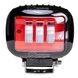 Світлодіодна фара LED (ЛІД) прямокутна 30W (3 діода) red | VTR