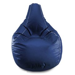Кресло мешок груша Синий, XL 85х105 , Эко-кожа с внутренним чехлом