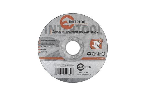 Круг відрізний 115 х 1,0 х 22,2 мм по металу Intertool | CT-4001