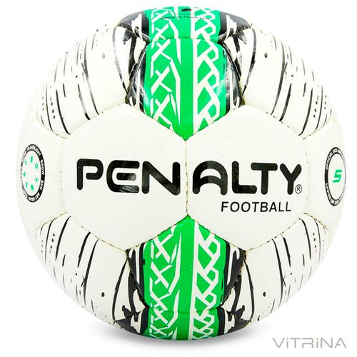 Футбольний м'яч №5 Cord Shine Penalty PEN-13-CS (5 шарів, зшитий вручну, білий-салатовий)