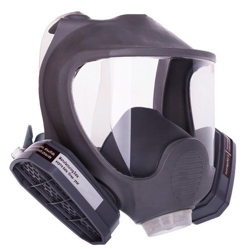 Повнолицев маска Сталкер-3 - з двома хімічними вугільними фільтрами марки А, гумова оправа, кріплення фільтрів різьблення | VTR (Україна) DR-0023