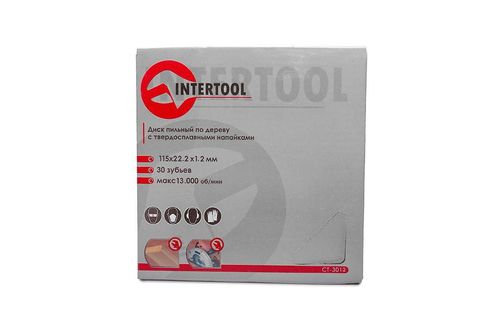 Пильний диск 115 х 30T х 22,2 мм Intertool | CT-3012