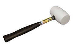 Киянка Mastertool - 450 г х 60 мм, белая резина, ручка металл | 02-1312