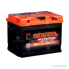 Аккумулятор Starta Strong 62 А.З.Е. с круглыми клеммами | R, EN600 (Европа)