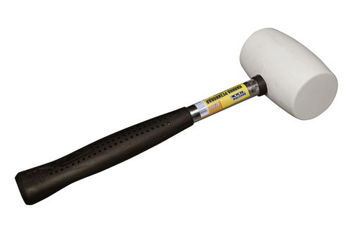 Киянка Mastertool - 450 г х 60 мм, біла гума, ручка метал | 02-1312