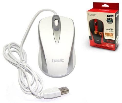 Провідна USB оптична миша Havit HVMS675 White