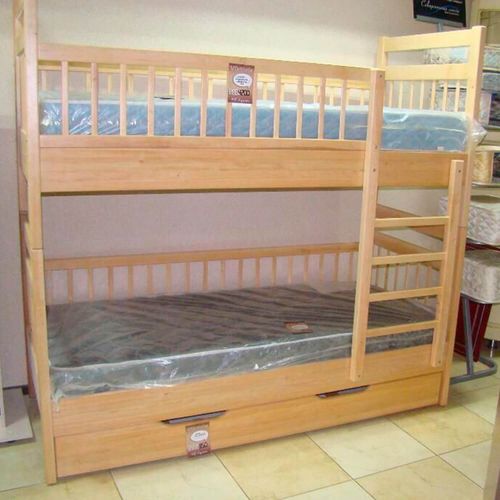 Двоярусне дитяче ліжко, масив вільхи з нижнім ящиком (еко, трансформер, дерево) 190х80х170см | VTR