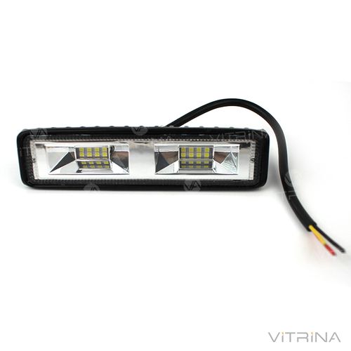 Светодиодная фара LED (ЛЕД) прямоугольная (16 диодов) 48W 6500K (10см х 4,5см х 4см) алюминий | VTR