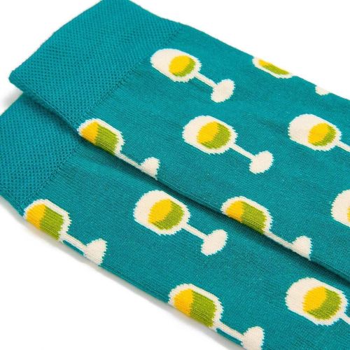 Шкарпетки жіночі з принтом Dodo Socks white 150ml 36-38 Бірюзовий