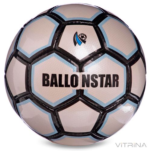 Футбольний м'яч №5 Crystal Ballonstar FB-2366 (5 шарів, зшитий вручну, білий-чорний)