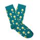 Шкарпетки жіночі з принтом Dodo Socks white 150ml 36-38 Бірюзовий