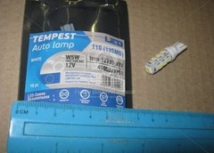 Лампа светодиодная LED габарит и панель приборов T10 13SMD W5W 12V WHITE | TEMPEST