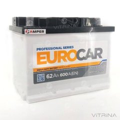 Аккумулятор EUROCar 62 А.З.Е. со стандартными клеммами | R, EN600 (Европа)