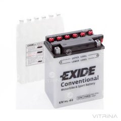 Аккумулятор EXIDE 14Ah-12v EB14L-B2 (134х89х166) | R, EN145 (Европа)