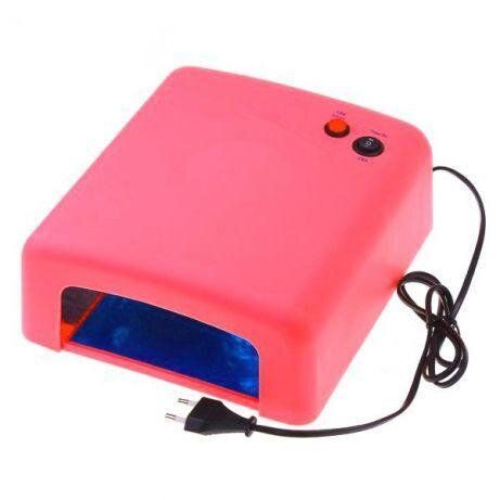 УФ лампа для маникюра и педикюра 36Вт таймер 120сек ZM818 розовая