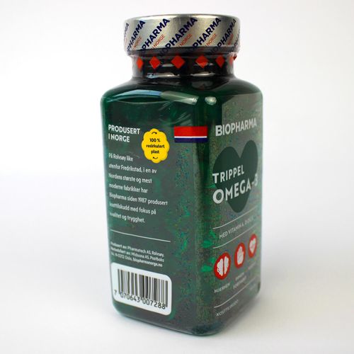 Рыбий жир Тройная Омега 3 (Норвегия) 144 капсулы, премиум класс | Biopharma Trippel Omega-3