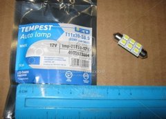 Лампа світлодіодна LED Софітні C5W 12V T11x39-S8.5 (6SMD, size 5050) WHITE | TEMPEST