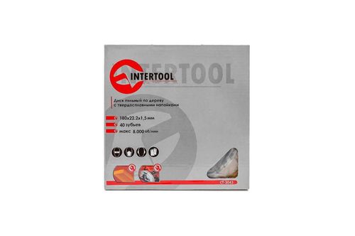 Пильний диск 180 х 40T х 20 мм Intertool | CT-3043