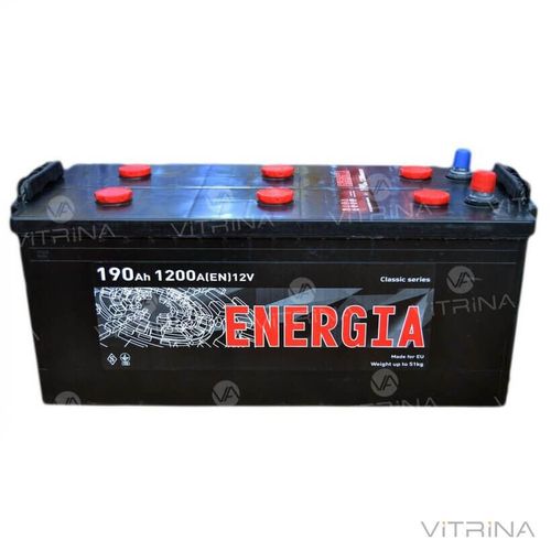 Акумулятор Energia 190 А.З.Е. зі стандартними клемами | R, EN1200 (Європа)