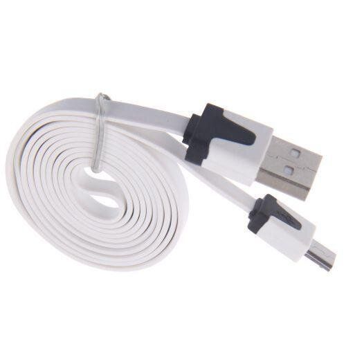 Шнур кабель USB microUSB 1 м flat плоский