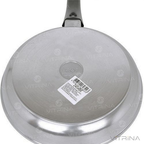 Сковорода алюминиевая 22 см Биол оптима с утолщенным дном и крышкой | 2204БК