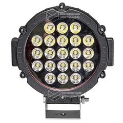 Светодиодная фара LED (ЛЕД) круглая 63W (21 лампа) black | VTR
