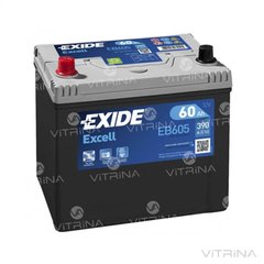 Акумулятор EXIDE EXCELL 60Ah-12v EB605 (230х172х220) | L, EN390 (Європа)