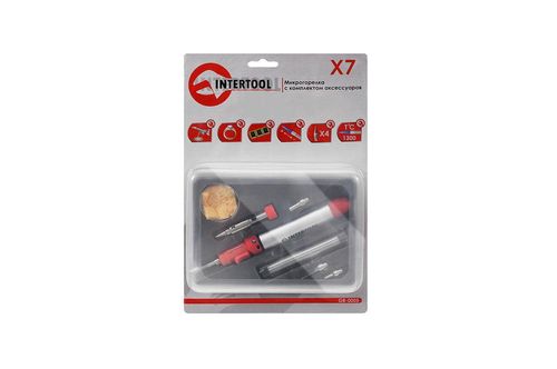 Мікрогорелка Intertool - 12 мл 1300 ° C, з аксесуарами 7 од. | GB-0005